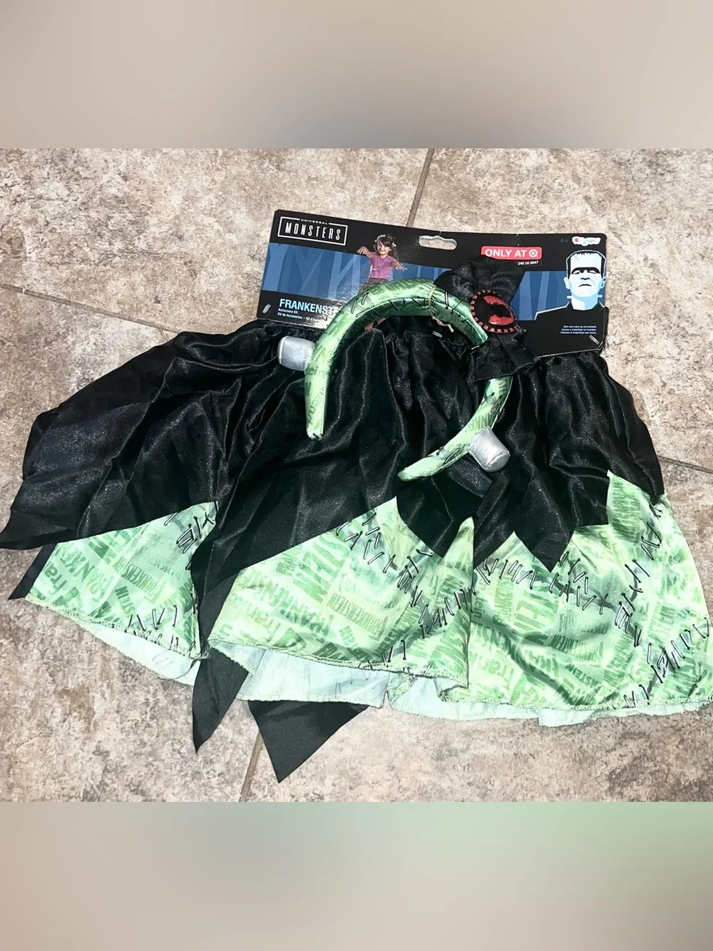 Universal Monsters Frankenstein Tutu Costume Accessory Kit Ages 4+ NWT-Kids